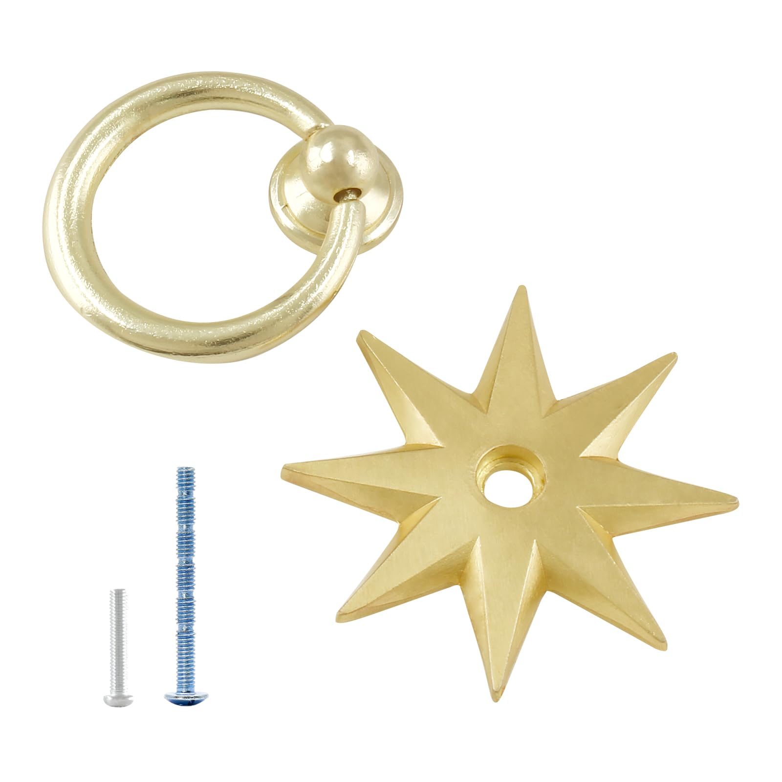Uenhoy 4 Pcs Octagonal Star Cabinet Knobs - Image 2