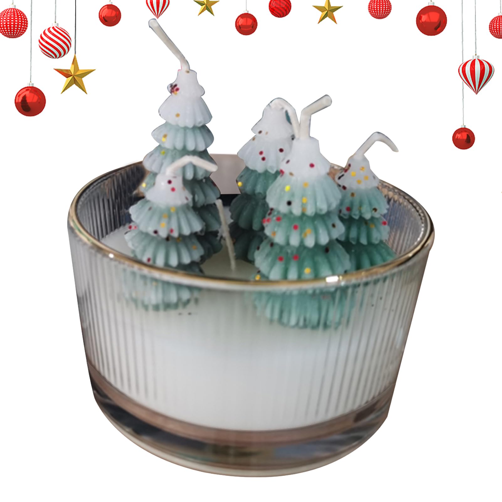 Velas decorativas para árbol de Navidad, velas decorativas de invierno con fragancia, velas navideñas, adornos para escritorio, cómoda, café, velas en forma de árbol de Navidad, velas puntiagudas para