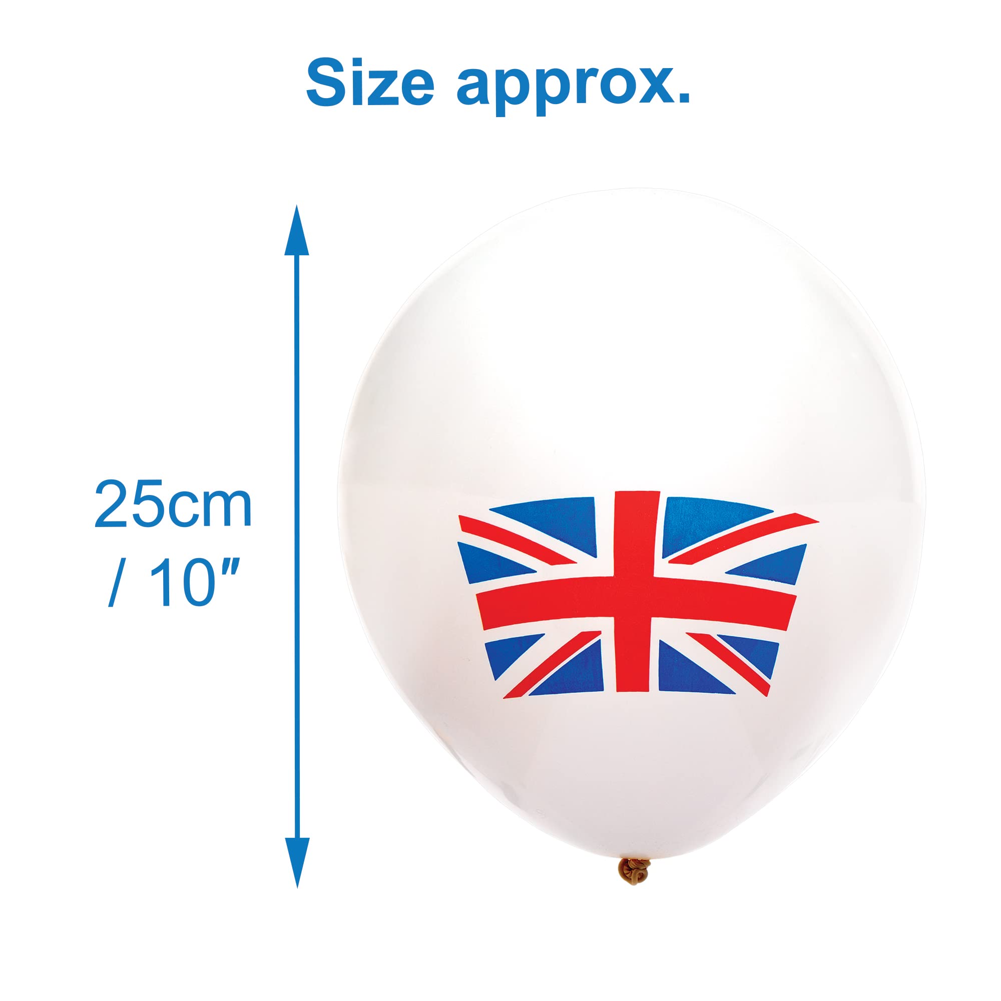 Baker Ross PJ171 Union Jack Party Balloons for VJ Day 80th Anniversary - Pack of 10, British Party Supplies and Decorations - Image 2