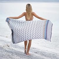 Vista 1 de BAGNO MILANO Toallas de playa de algodón turco orgánico, suaves, de secado rápido, de gran tamaño, para playa, yoga, spa, piscina