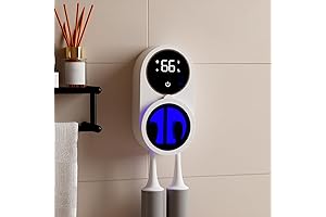 Elegant and Hygienic Wall Mounted UV Toothbrush Sanitizer Holder