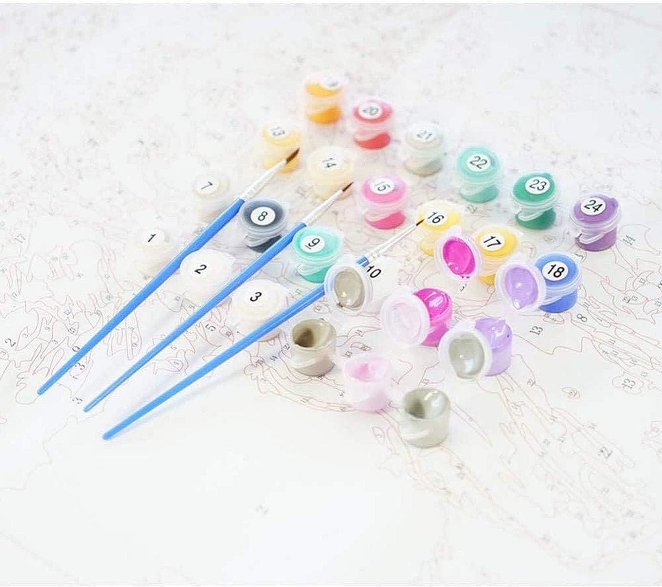 PPTRTYQQ Garland Golden Retriever Dog, DIY Paint by Numbers for Adults Beginner,16 X 16 Inch Oil Painting with Brushes and Acrylic Pigment Hand,Painted Gift Wall Art Decor,Frameless, JGIlD3120