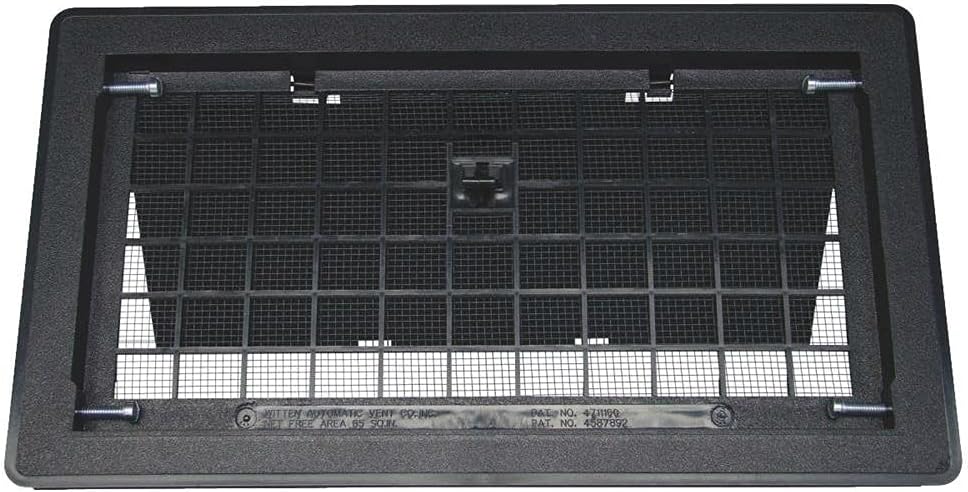 Witten 500bl Manual Foundation Vent With Damper, Black