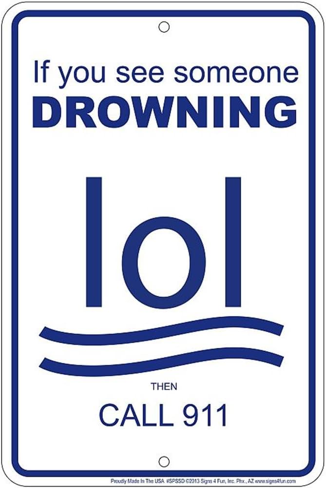 Drowning sign