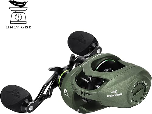 Miniatura 2 de KastKing Spartacus II Baitcasting Fishing Reel, 6oz Ultralight Baitcaster Reel, Super Smooth with 17.6 LB Carbon Fiber Drag, 7.2:1 Gear Ratio, 39mm