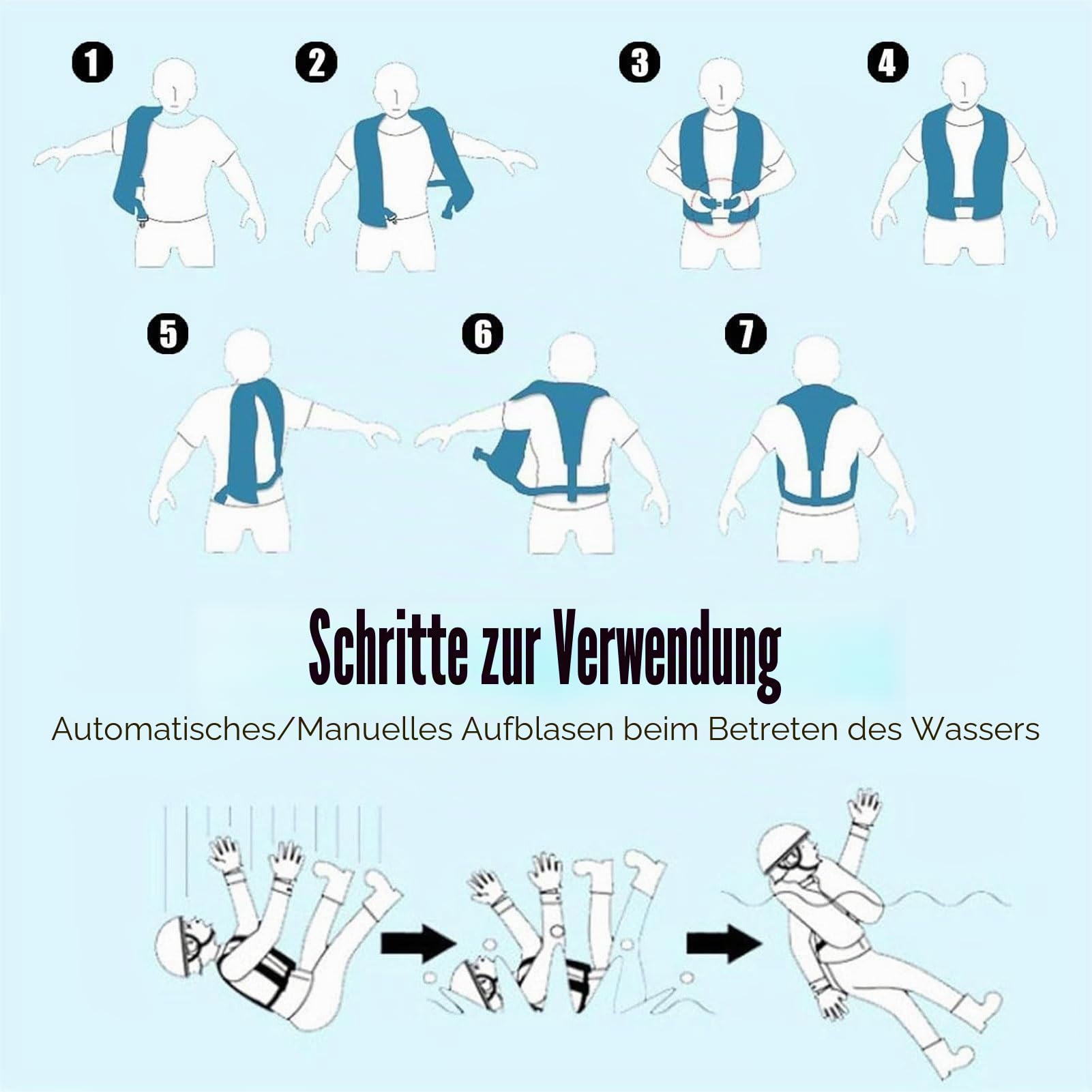 Sicherheits-Schwimmweste - Aufblasbare Tauchweste | Tragbare Schwimmweste mit Reflektoren, Tauchwesten für Sportler, Zubehör für Frauen, Männer