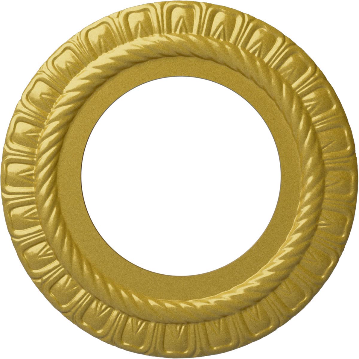 Ekena Millwork 10 5/8"OD x 5 3/4"ID x 1/2"P Claremont Ceiling Medallion Fits Canopies up to 7" Ceiling Medallion, Rich Gold