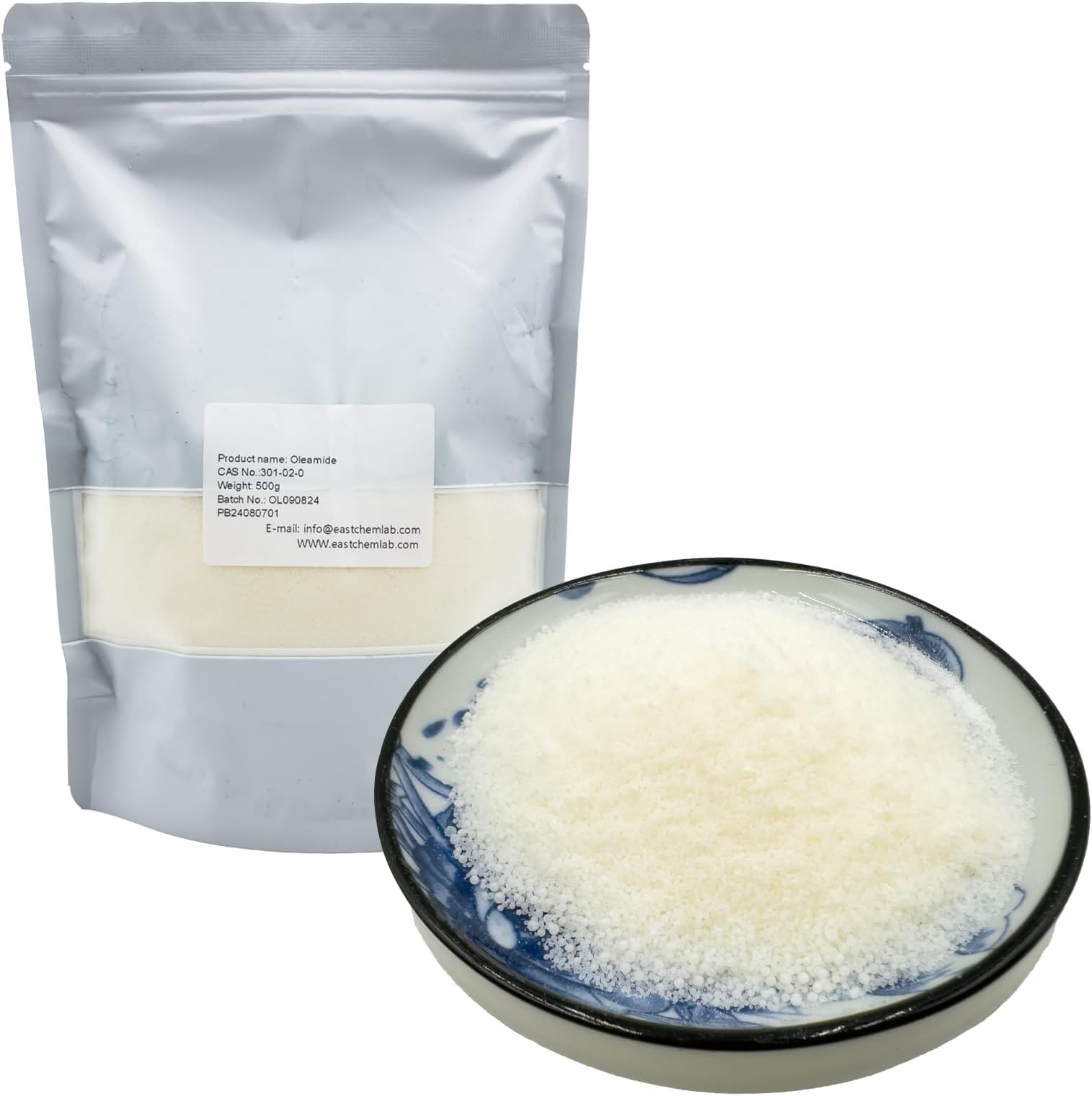 98.5% purity industrial grade of Oleic acid amide, Oleamide,CAS:301-02-0 (500g)