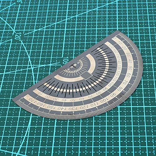TOPINCN X 木工用プロトラクター角度測定ツール硬めのステンレス鋼製サイズ:125 67 X 1mm線を直接引き正確な測定が可能