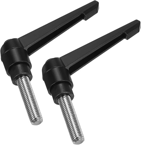 Miniatura 24 de uxcell 2 manijas de palanca de sujeción, M8 x 3.150 in, perno macho roscado de acero inoxidable 304, asas ajustables de bloqueo de trinquete
