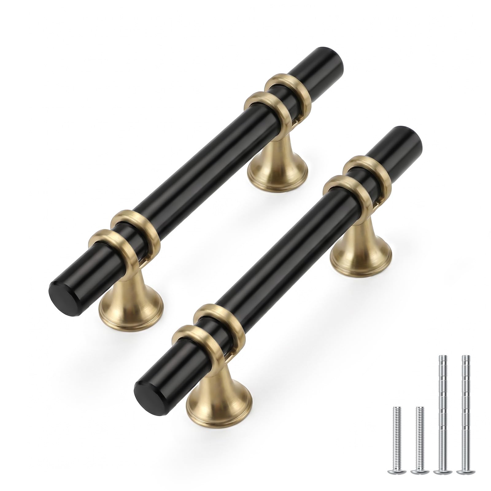 Rergy 10 Pack 3 Inch Hole Center Brushed Nickel and Gold Cabinet Pulls — Amazon image 31