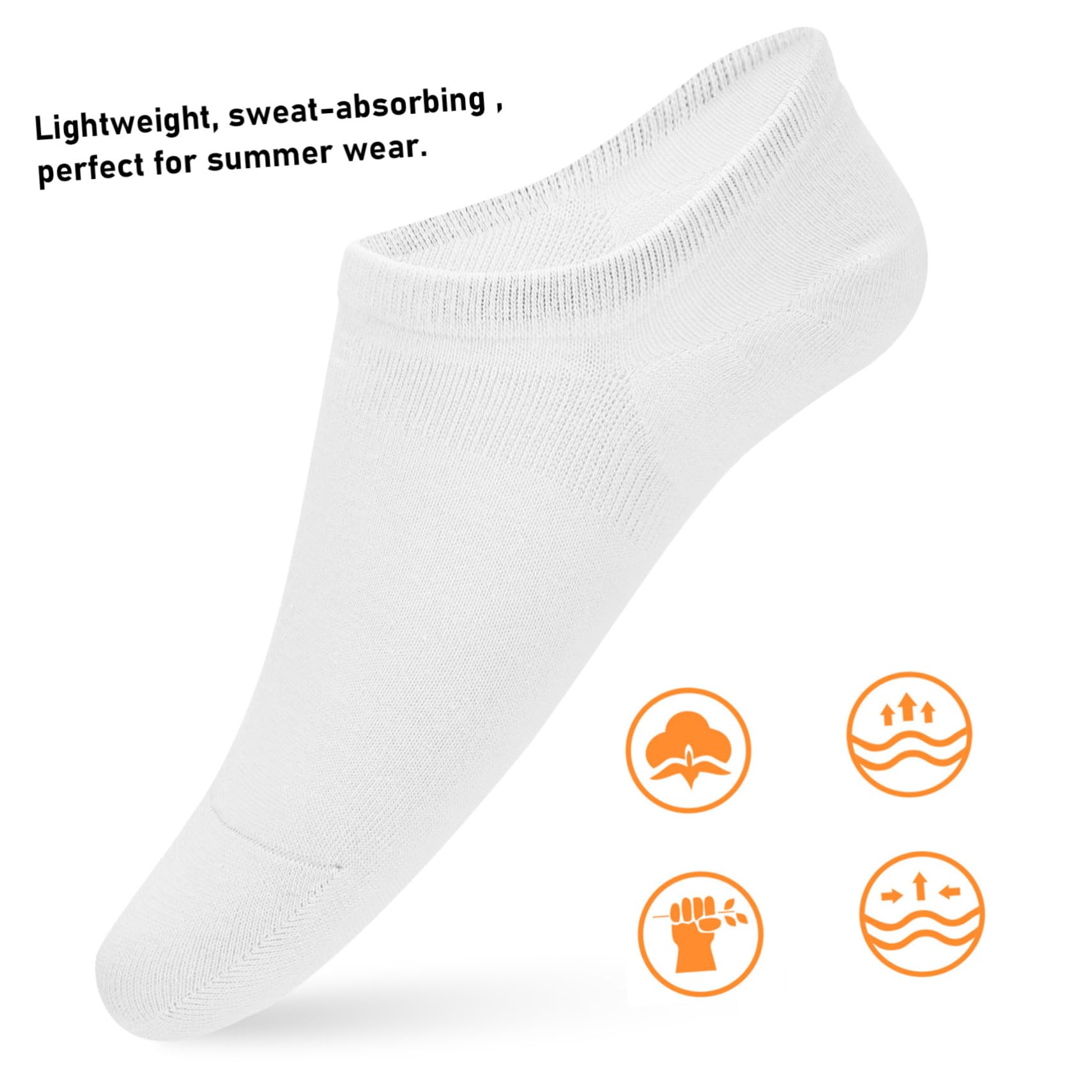 YARNOW 12 Paia Calzini alla Caviglia da Donna in Cotone di Calzini Bassi Traspiranti Antisudore Invisibili da Indossare Sneaker o Pantofole