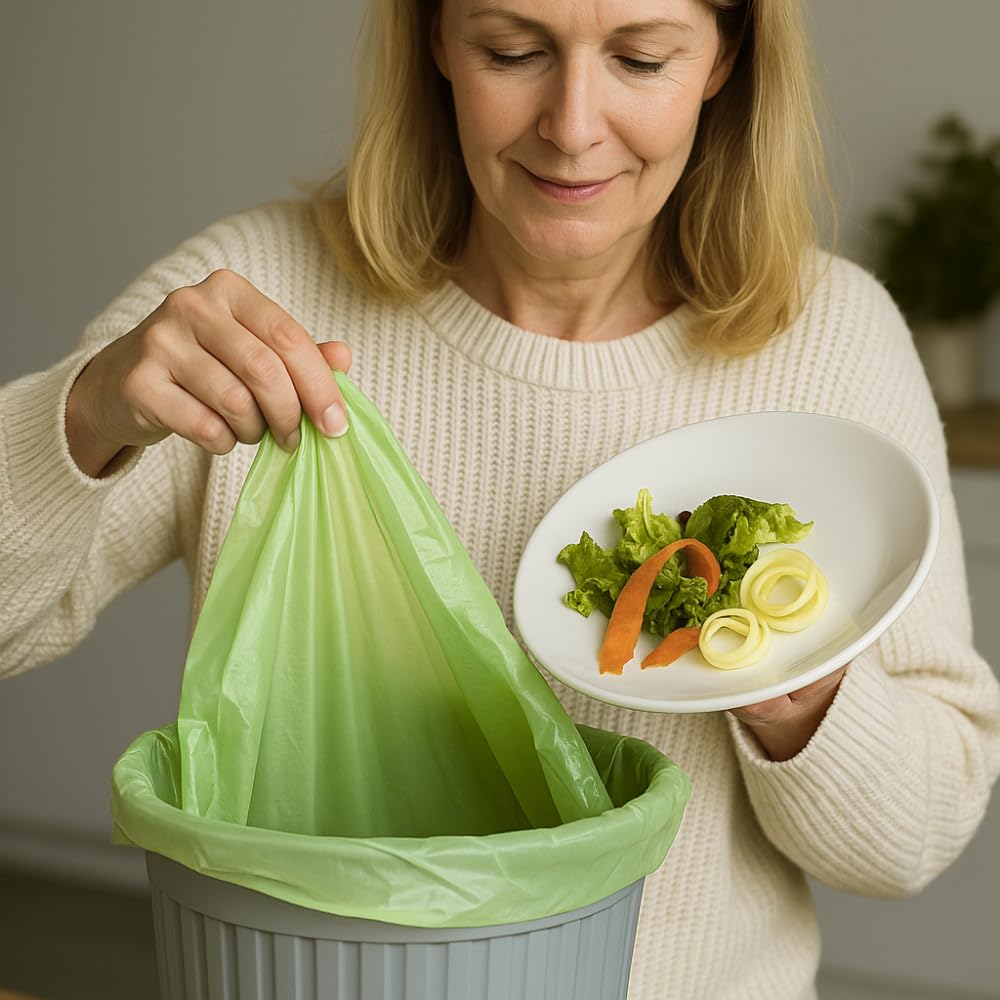 Palucart Sacchi raccolta umido e Organico cm 42x45 (10 litri) 1000 pezzi biodegradabili e compostabili