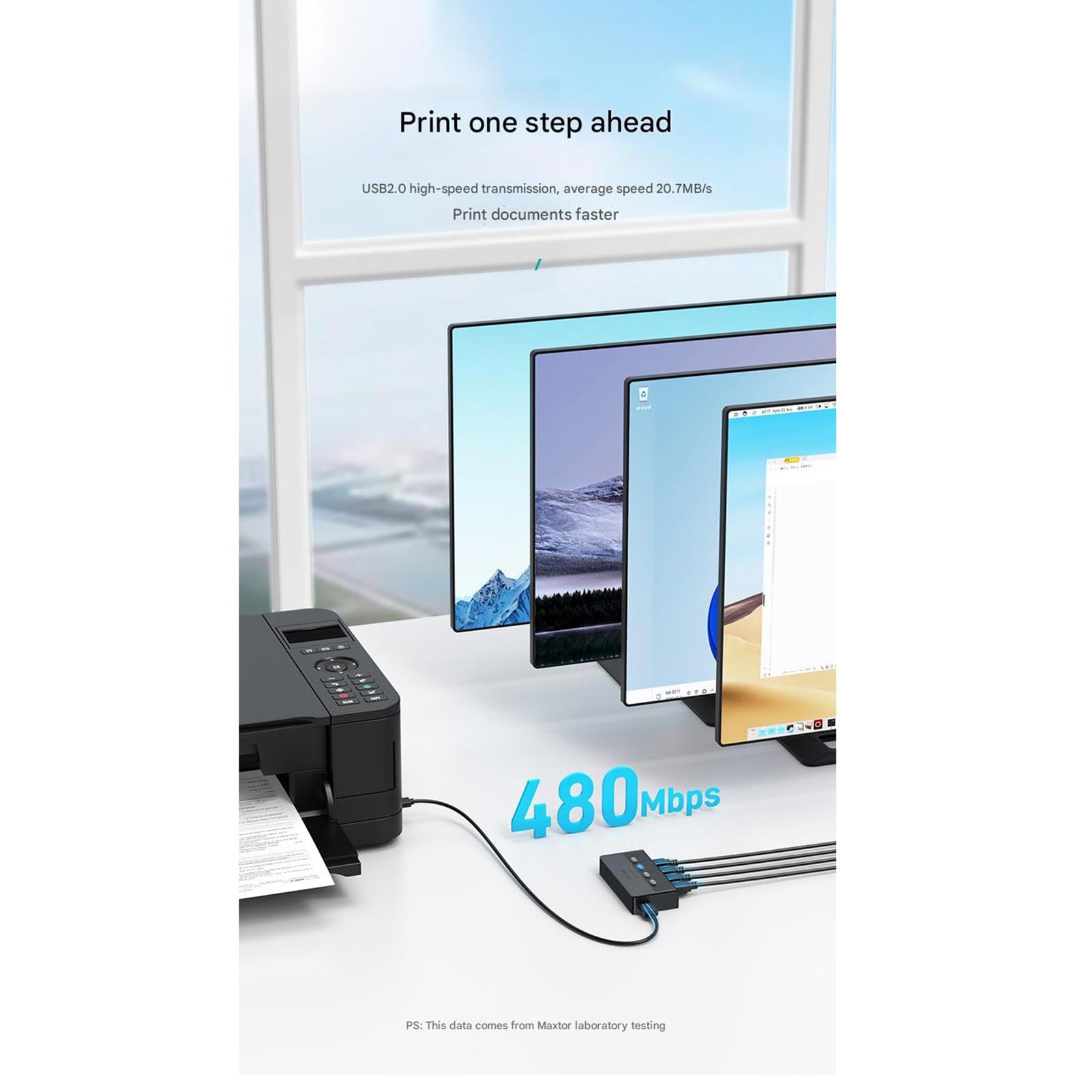 4-portowy synchronizator USB, urządzenie do wymiany urządzeń drukarki USB, kontroler udostępnionego dystrybutora klawiatury i automatycznej myszy