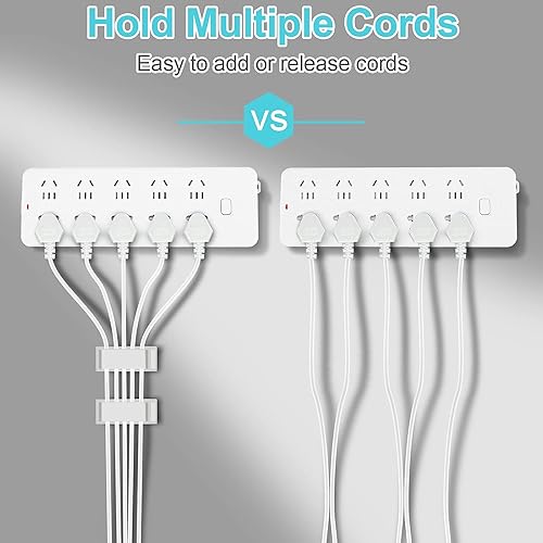 Miniatura 5 de Clips de organización de cables para debajo del escritorio, clips organizadores de cables para red de PC, clips adhesivos grandes para cables