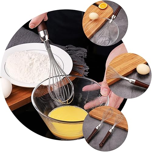 Miniatura 2 de Batidor de huevos de acero inoxidable, mezclador pequeño, globos de primavera, mezclador de mano, batidor de huevos de acero inoxidable, batidor de