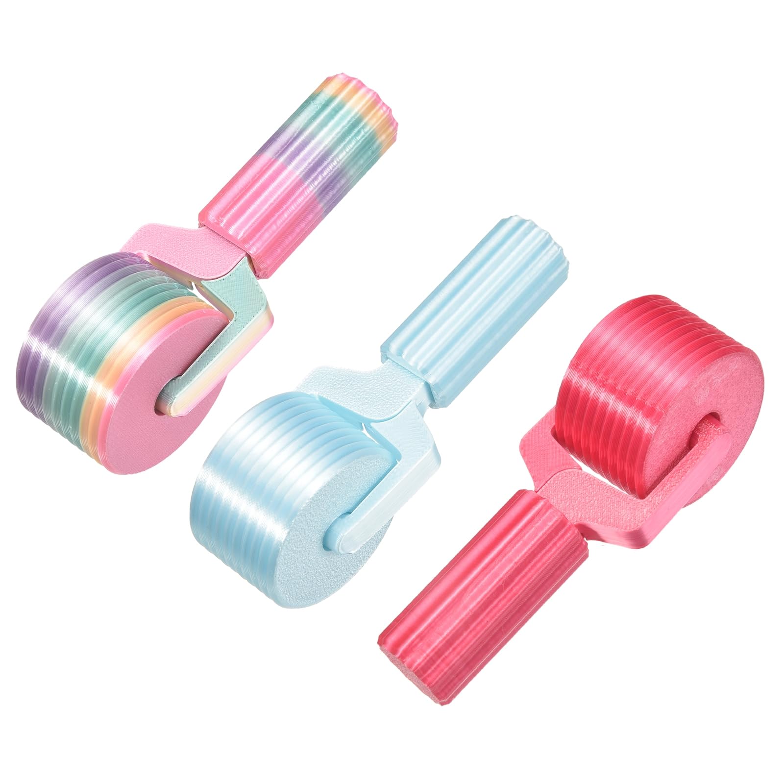 PATIKIL 3Pcs Diamond Art Roller, Detachable Diamond Paint Tools Easy-Grip Hand Roller Gem Art Straightening for Rhinestone Embroidery Essential DIY Craft Accessories (Red/Blue/Candy Color)