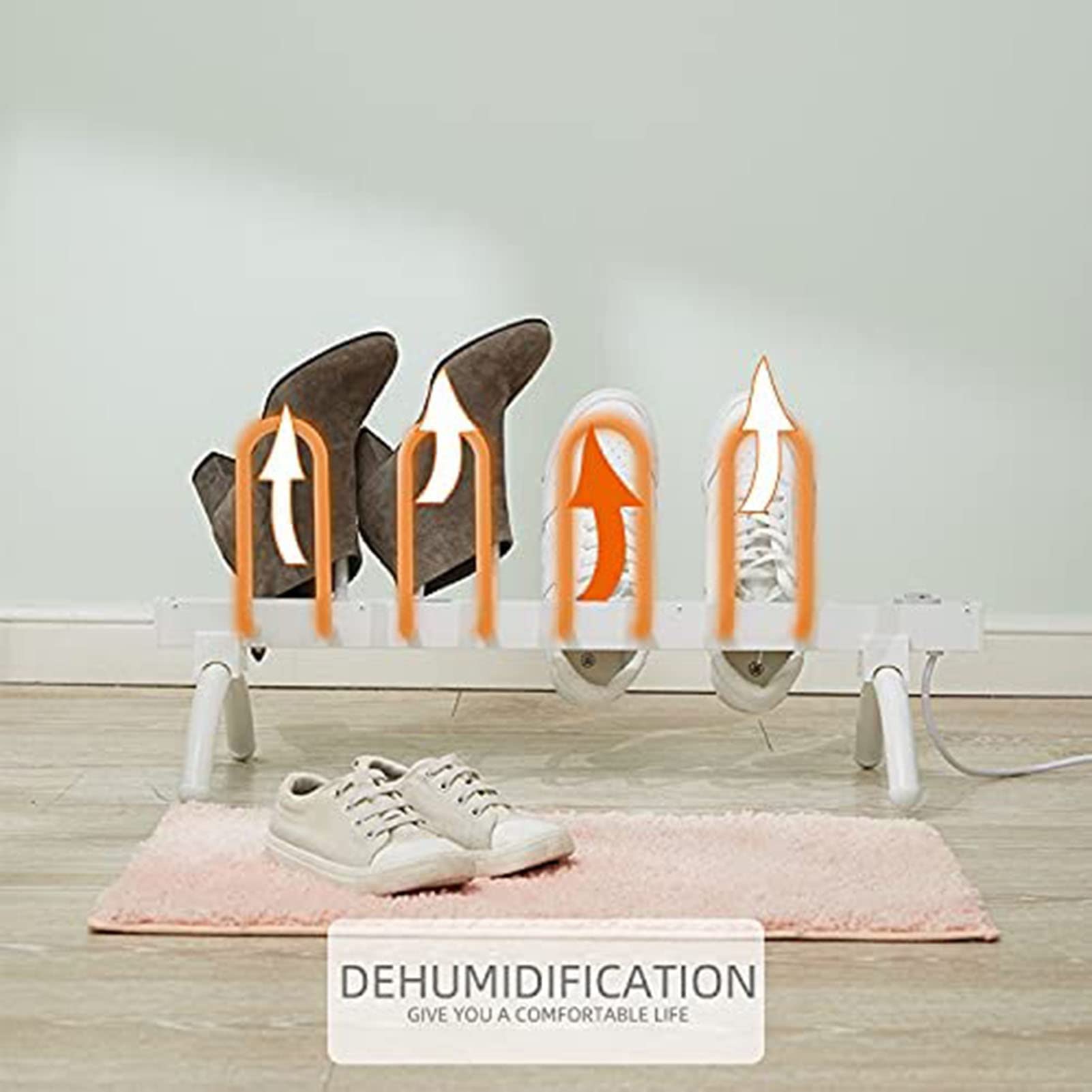4 Paia di asciuga Scarponi Elettrico scaldapiedi con Timer per Scarpe, asciuga Scarpe Elettrico per asciugare Scarpe Stivali Guanti Calze