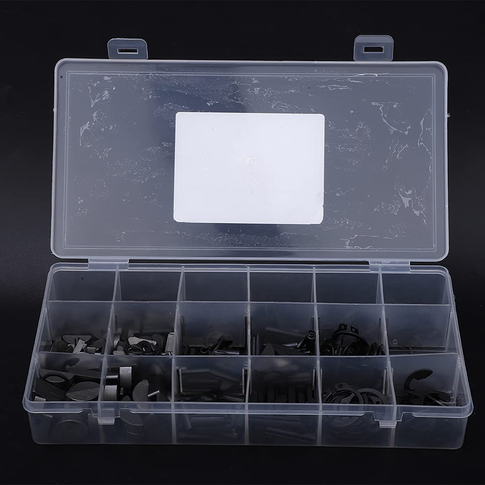 450 szt. Klucz półkolisty sprężyna zaciskowa sprężyna E zestaw klipsów uniwersalne DIY elementy złączne do domowego warsztatu naprawa rozmiary 2 5mm do 6mm