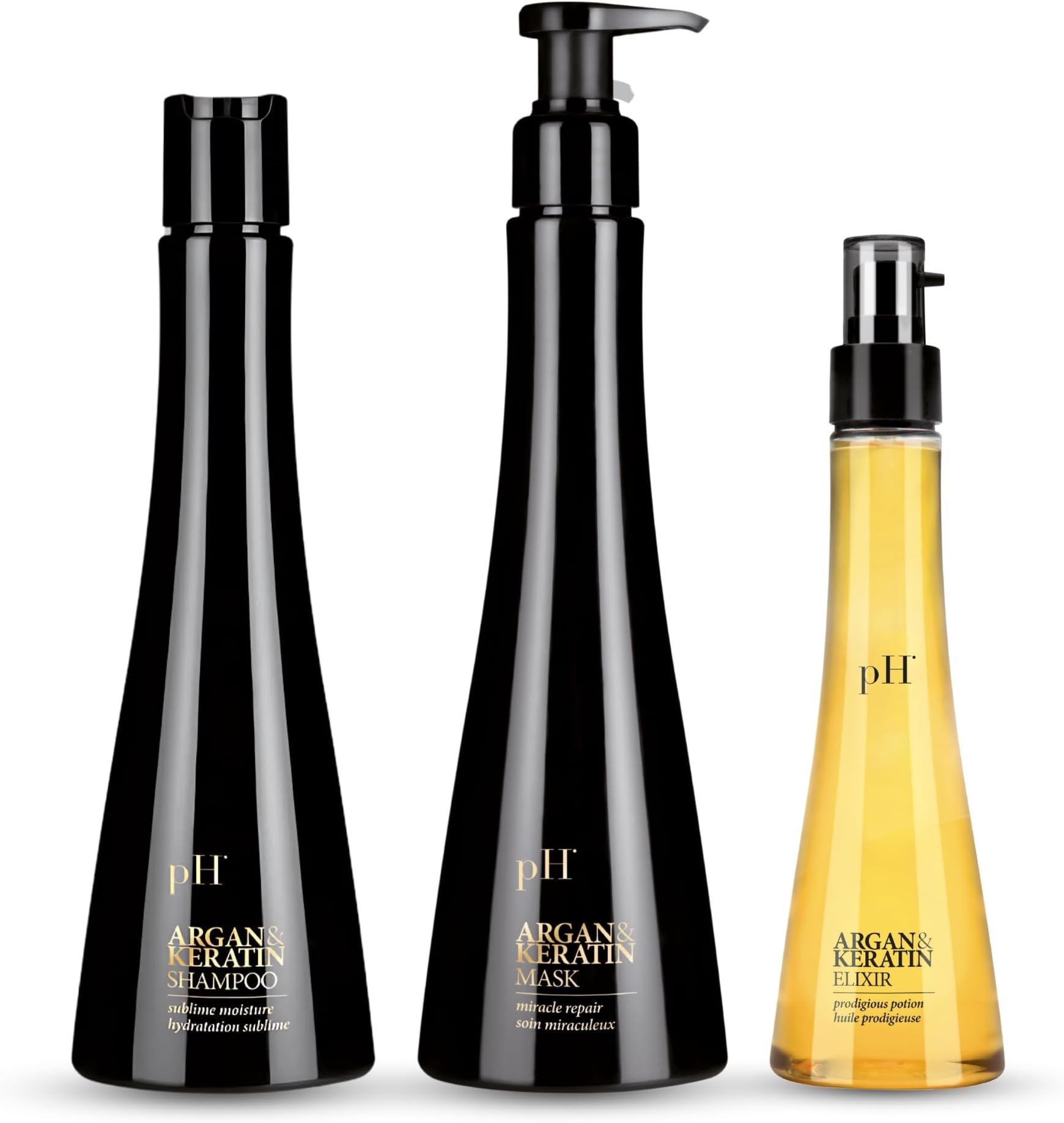 Labs Color Protecting Set - Argan and Keratin Shampoo, Mask, and Elixir for Color Treated - 3 Piece Kit