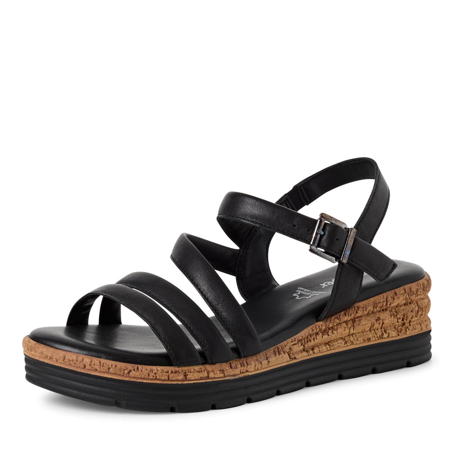 s.Oliver Damen Sandalen mit Keilabsatz aus Leder Bequem