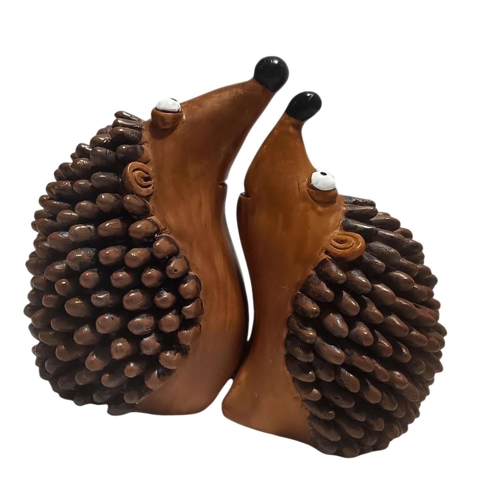 PIXZCSA 2x Desktop Ornaments Wedding Housewarming Gifts Elegant Hedgehog Sculptures For Special Occasions Hedgehog Statues Yards