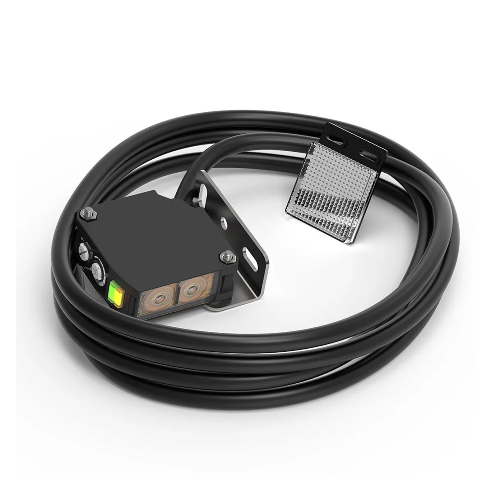 MXXDMOPD Photoelectric Sensor E3JK-RR12 Retro-Reflective 24-240V DC/AC Relay Output Square photoelectric Switch(E3JK-RR12)