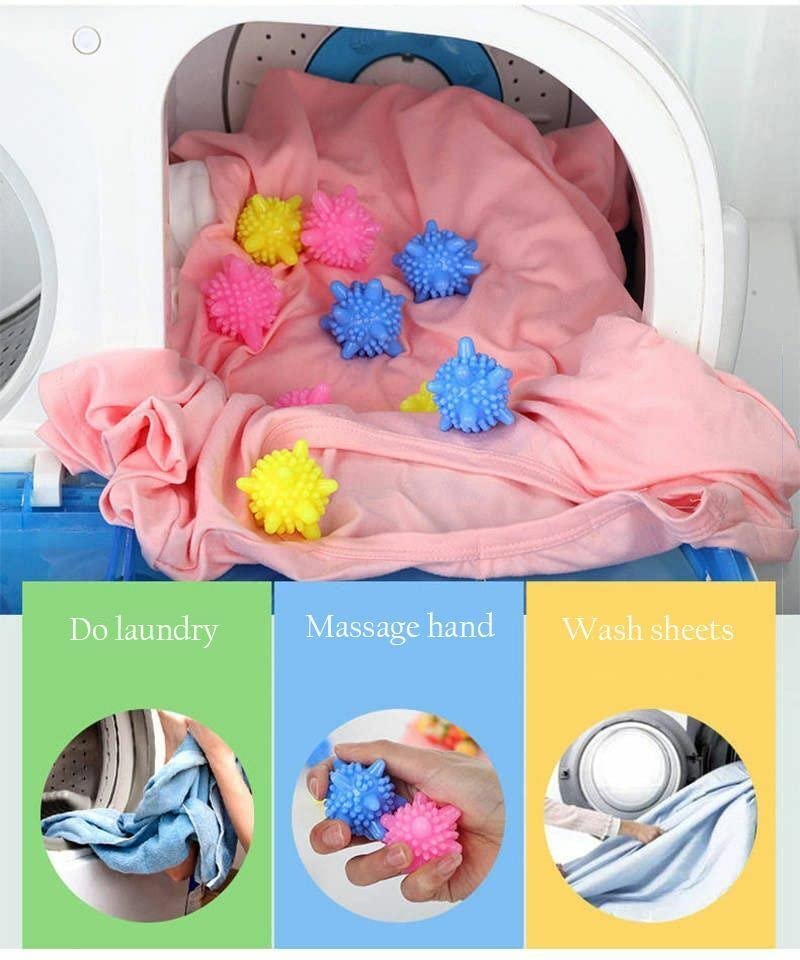 K.B. SALES 10 Pcs Reusable Anti-Winding Laundry Balls - Silicone Washing Machine Cleaning Ball With 2 Pcs Hair Filter Cleaning Mesh Bag Lint Remover 1