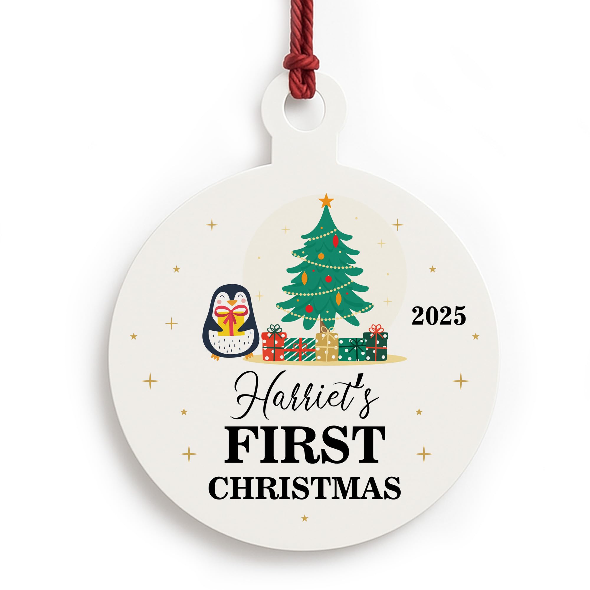 Red Ocean Personalised Any Names First Christmas Decoration For Kids Girls Boys Toddler New Baby Girl Baby Boy Christmas Tree Decoration Keepsake
