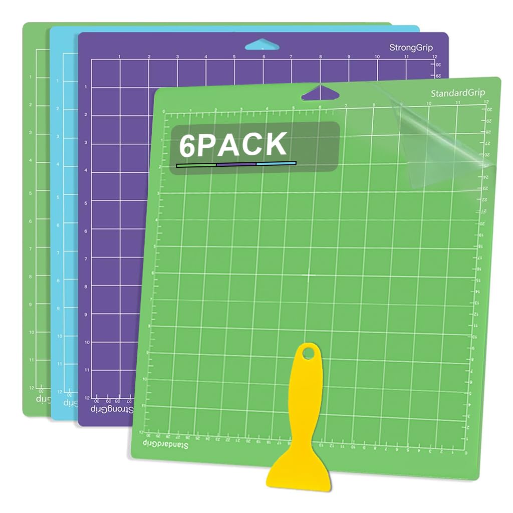 Serplex® 6Pcs Ecraft Cutting Mats for Cricut 12x12 Inches Multi Color Ecraft Cutting Mat Compatible with Cricut Explore Air 2, Air, One and Maker Reliable Non-Slip Craft Mat Set-image-11