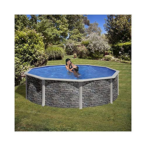 Gre kit460po – Pool rund Dekoration Stein Dim: Ø 460 H 120