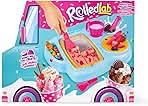 Food Truck Ice Cream Roll Maker Tray – DIY Rolled Ice Cream Maker Set for Kids & Adults – No Electricity Needed – Includes Tools & Compartments for Custom Flavors