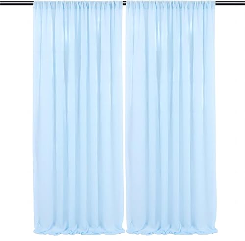 Miniatura 5 de Cortinas de cortina transparentes rojas, cortinas de tela de gasa de 10 x 7 pies, para decoración de arco de boda, fiesta