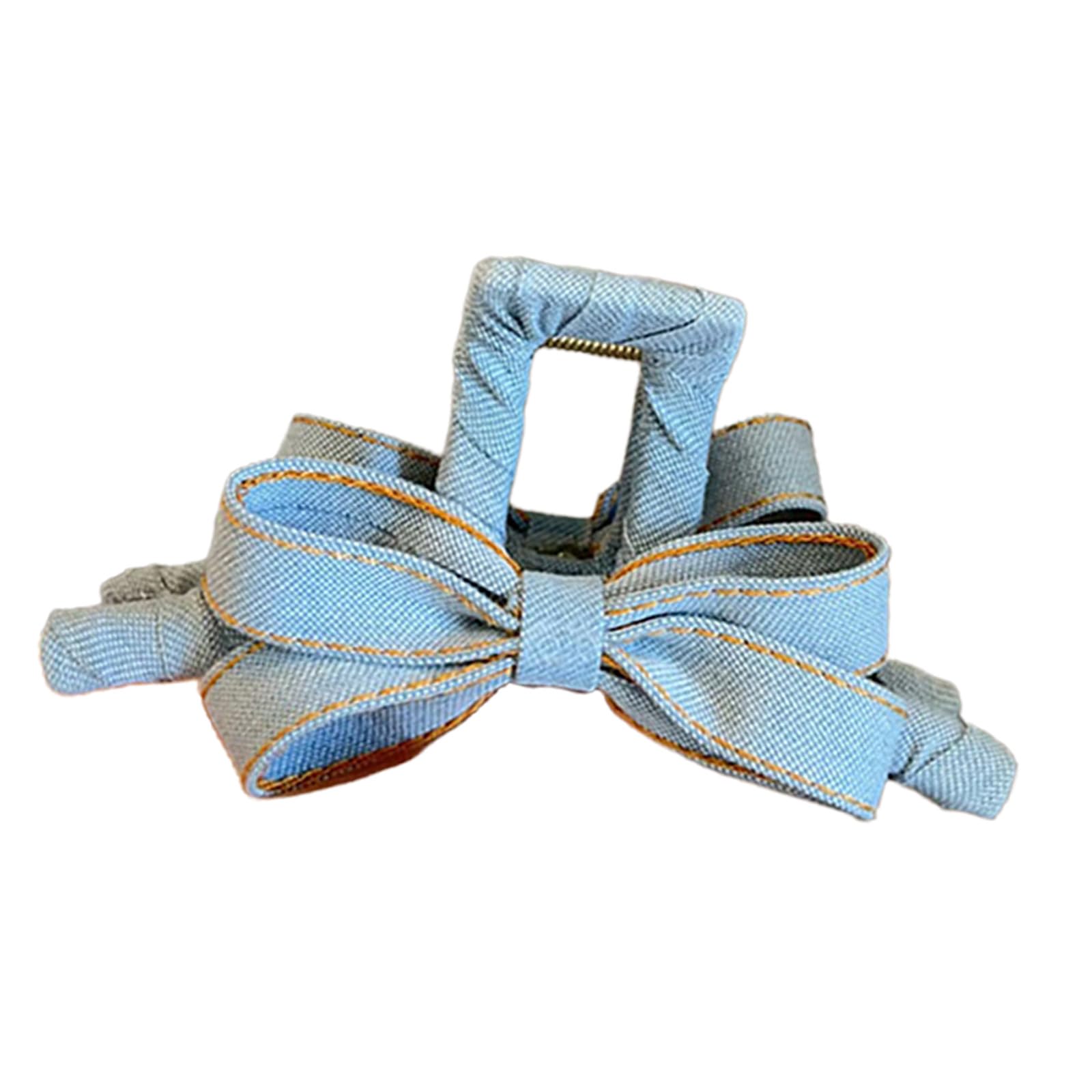 Maxtonser Fashionable Jeans Cloth Butterfly Hair Grip Clip Lovely And Functional Hair Styling Tool Hairpin For Daily Use 12.5cm
