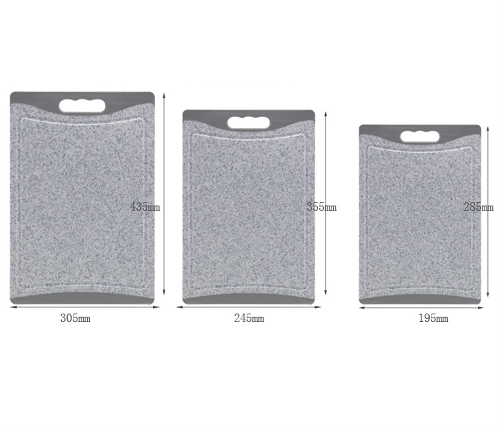 Tabla de Cortar Cocina Tablas De Cortar Para Cocina: Paquete De 3 Tablas De Cortar Con Diferentes Tamaños Y Asas Antideslizantes para Cortar Pan, Carne o Verduras