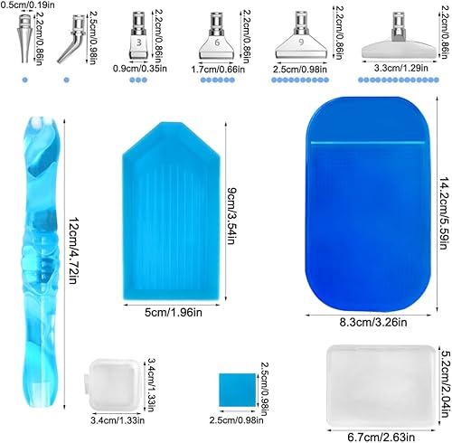 Miniatura 2 de FineGood Kit de 31 piezas de herramientas de pintura de arte de diamante, accesorios de bolígrafo de pintura de arte de diamante, bolígrafos