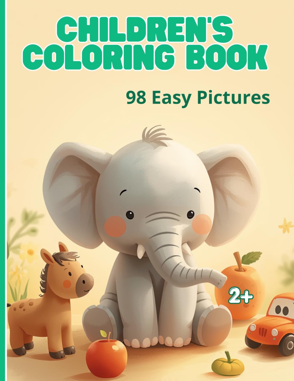 CHILDREN’S COLORING BOOK: 98 Easy Pictures