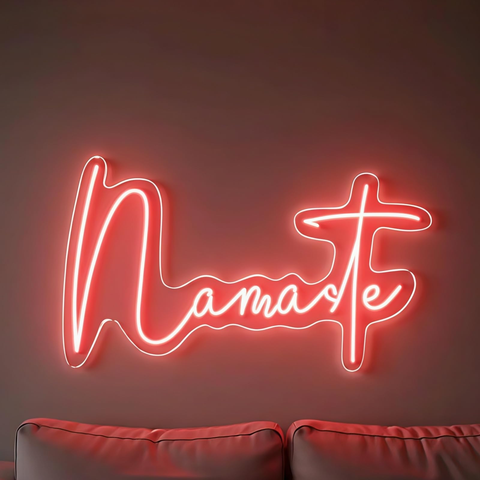 Namaste Neon Sign Yoga LED Neon Lights for Home Meditation Room Fitness Studio Yoga Room Pilates Classroom Gym Wall Decor