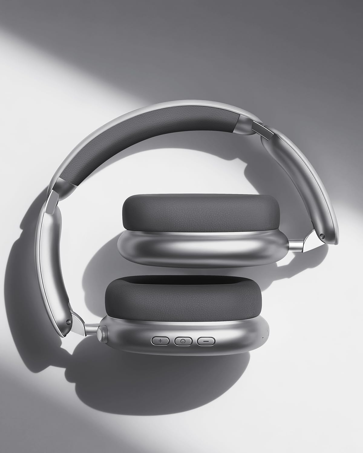 Wentronic Y02 Casque Supra-auriculaire sans Fil à réduction de Bruit,60H d'autonomiet,5 Modes de Musique EQ,Hi-Res Son,Basses Profondes, Bluetooth 5.4,Coussinets en Cuir Respirant (Gris)