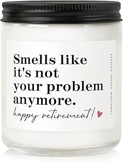 Retirement Gift for Woman, Men - 9oz Lavender Scented Soy Wax Candle- Best 2025 Retired Gifts for Women, Men, Friends, Coworker, Teacher, Funny Retirement Candle Decoration