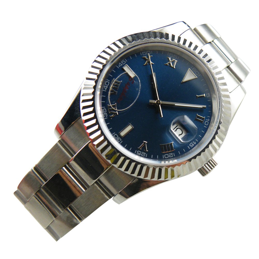 Whatswatch 40mm parnis Blue dial Submariner Sapphire Glass Date Automatic  Mens Watch ZA-333 - Main Image