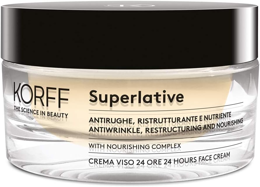 KorffSuperlative - Crema Viso 24 Ore Antirughe Ristrutturante E Nutriente, 50ml