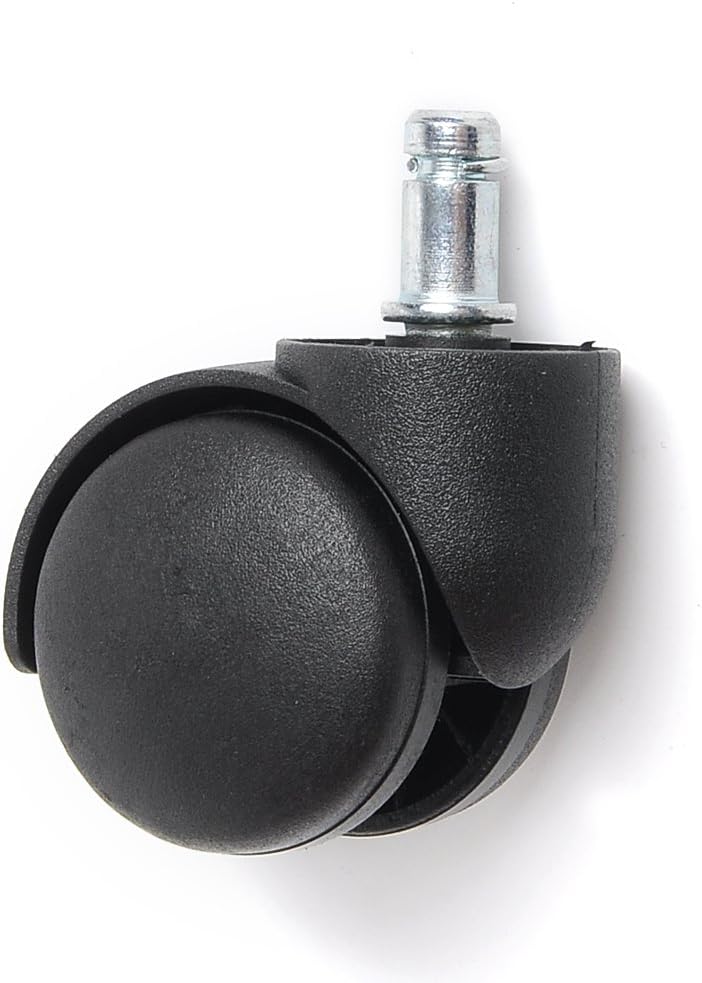 TPR Rubber Castor Wheels Swivel Transport Rollers Polypropylene Heavy Duty Castors Galvanised 4pcs (Double Wheels Active)