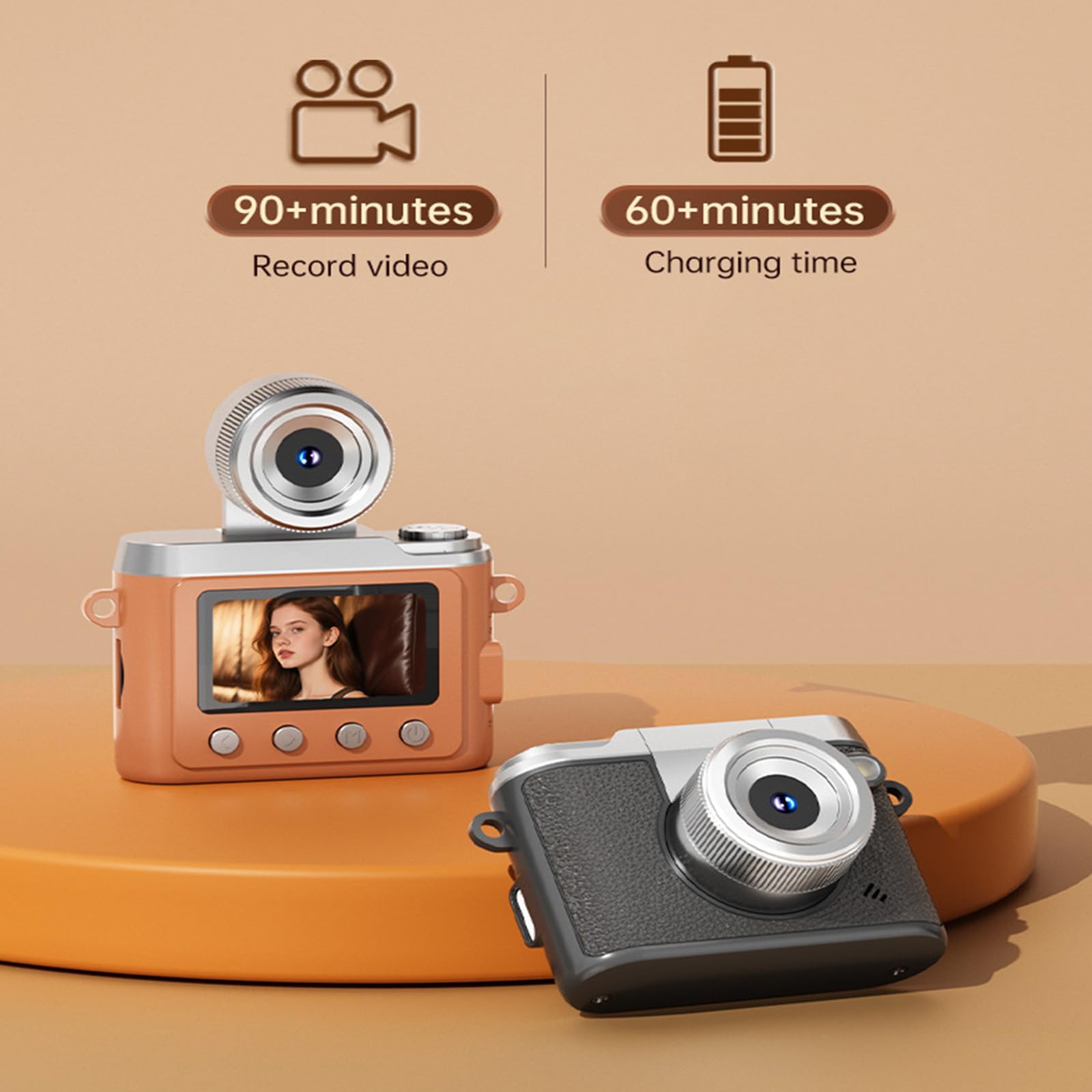 Fotocamera digitale di tipo retrò con opzioni di controllo manuale, fotocamera espandibile per principianti di fotografia creativa