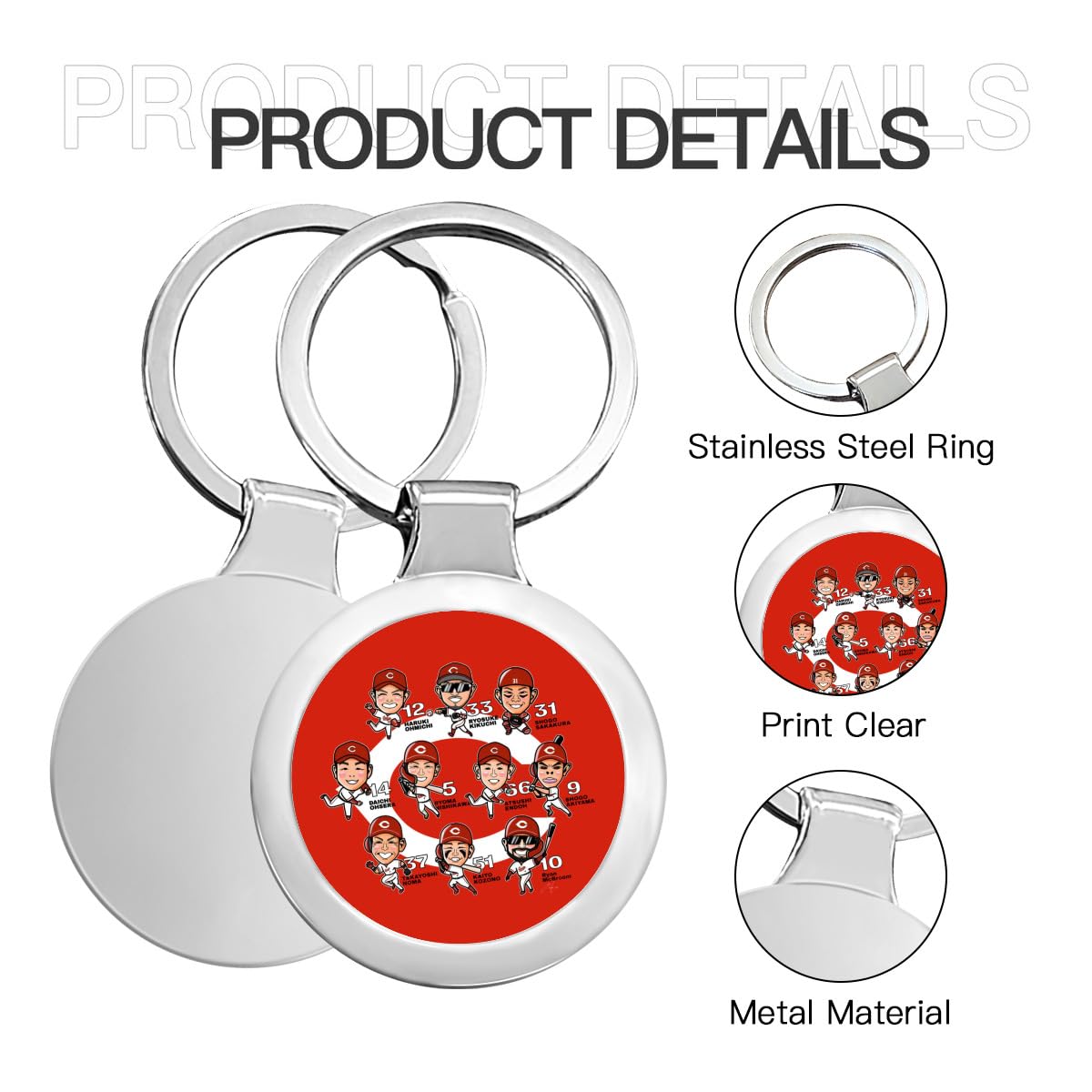 広島東洋カープ - キーリング キーホルダー D-1 広島カープ ニコちゃん カープグッズ タッセル キーリング キーホルダー D-1 広島カープ ニコちゃん カープ