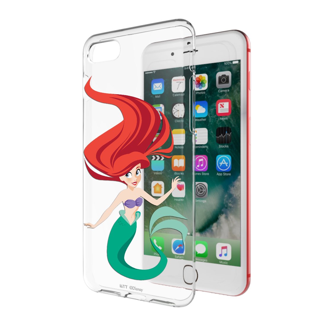 MTT Officially Licensed Disney Princess Printed TPU Soft Back Cover for Samsung Galaxy A7 2017 (D5089, Clear, 1.2mm)