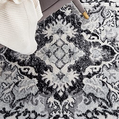 Tapete decorativo SAFAVIEH 8x10 Ivory y Negro miniatura 6
