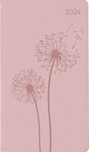 Ladytimer Slim Deluxe Salmon 2024 Pocket Calendar 9 x 15.6 cm Tucson Cover with Embossed Motif Weekly 128 Pages Alpha Edition