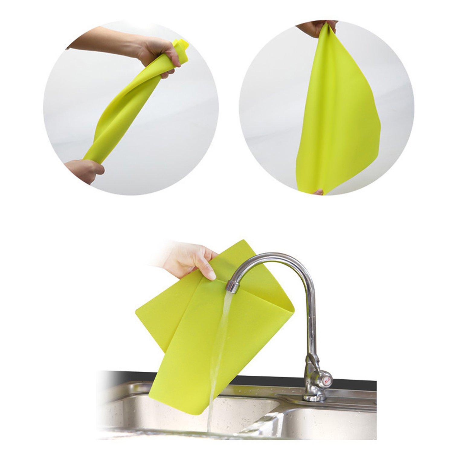 TrendBox Multi Colors Silicone Waterproof Plastic Placemat Table Mat Heat Insulation Washable DurableFor Kitchen Dining Roon - Small Size 1 Set of 5 Pieces