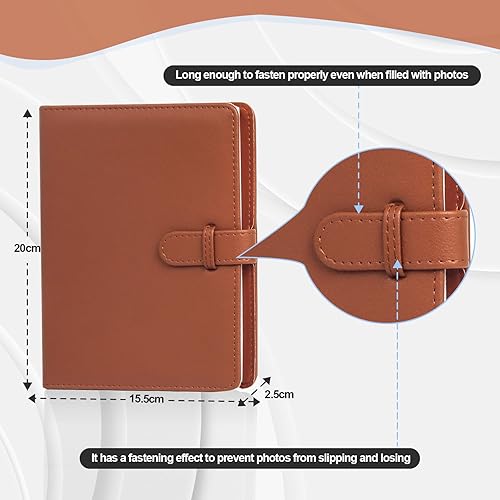 Miniatura 5 de Álbum de fotos de 80 bolsillos de 3.5 x 4.5 pulgadas, para cámaras Polaroid, para Fujifilm Instax Wide 400300210, álbum de fotos de 20 páginas con